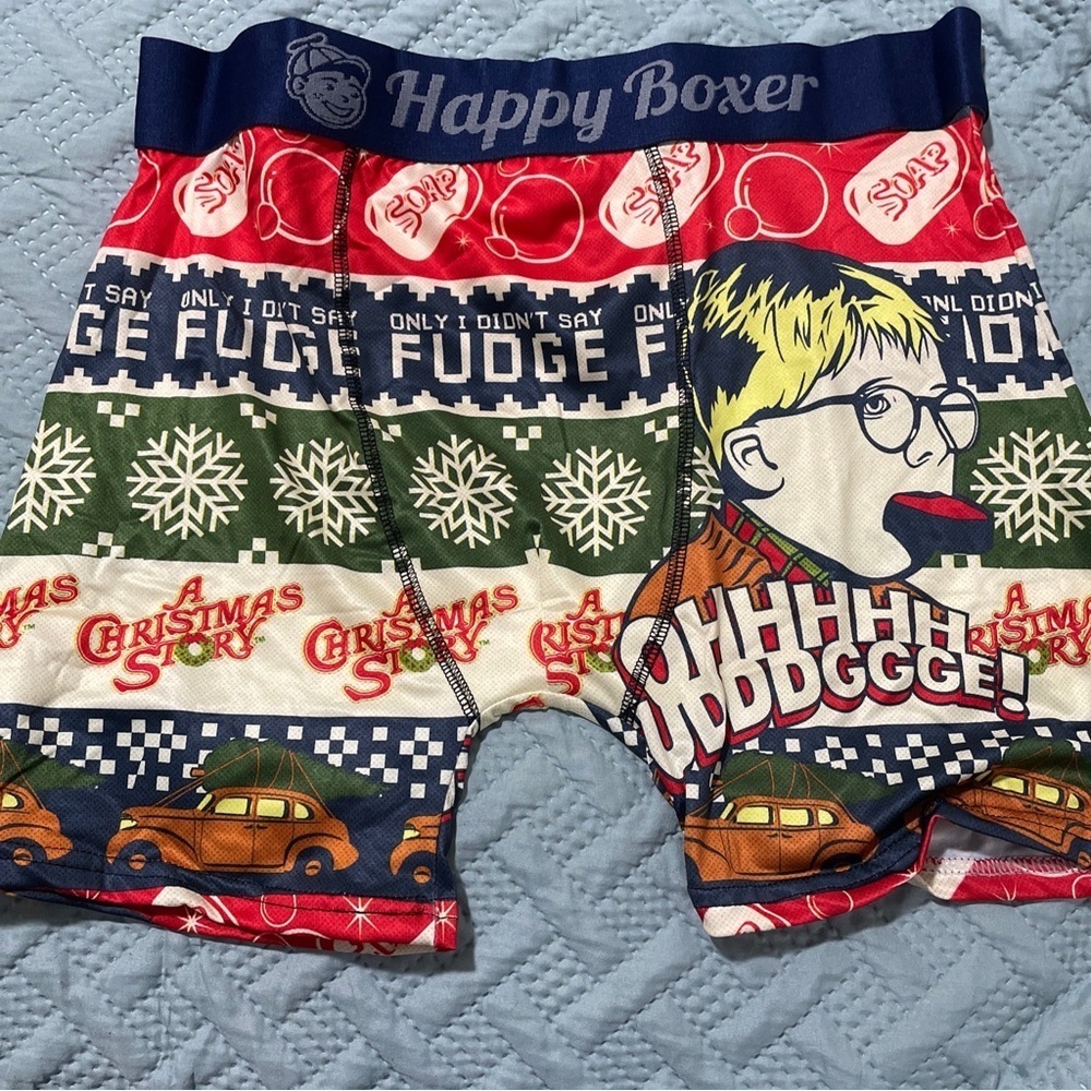 A Christmas Story Ralphie Oh Fudge Boxer Briefs Men's Happy Boxer.